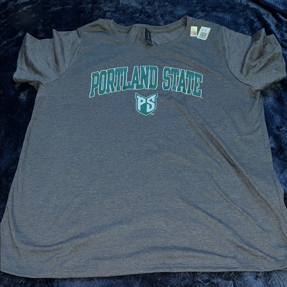 Gray Portland State Logo Women’s T-Shirt (Women’s XL)